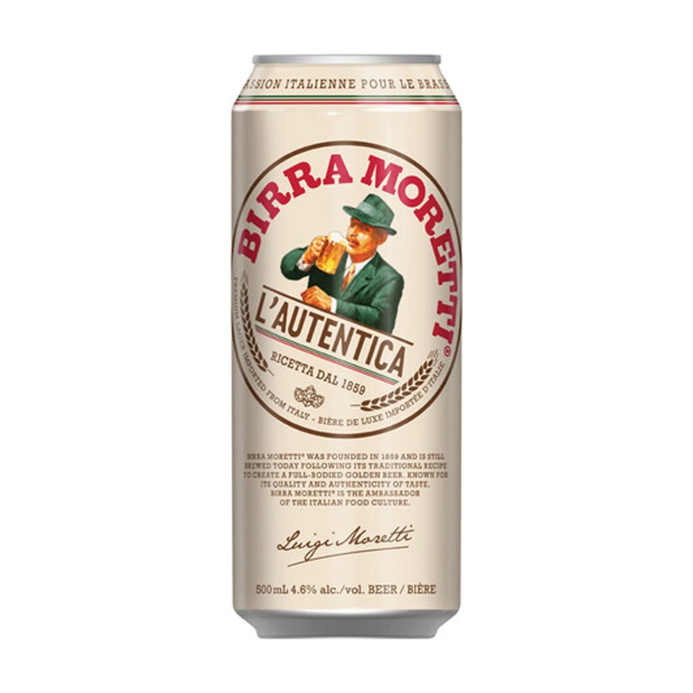 Bere Birra Moretti in can 0.5l