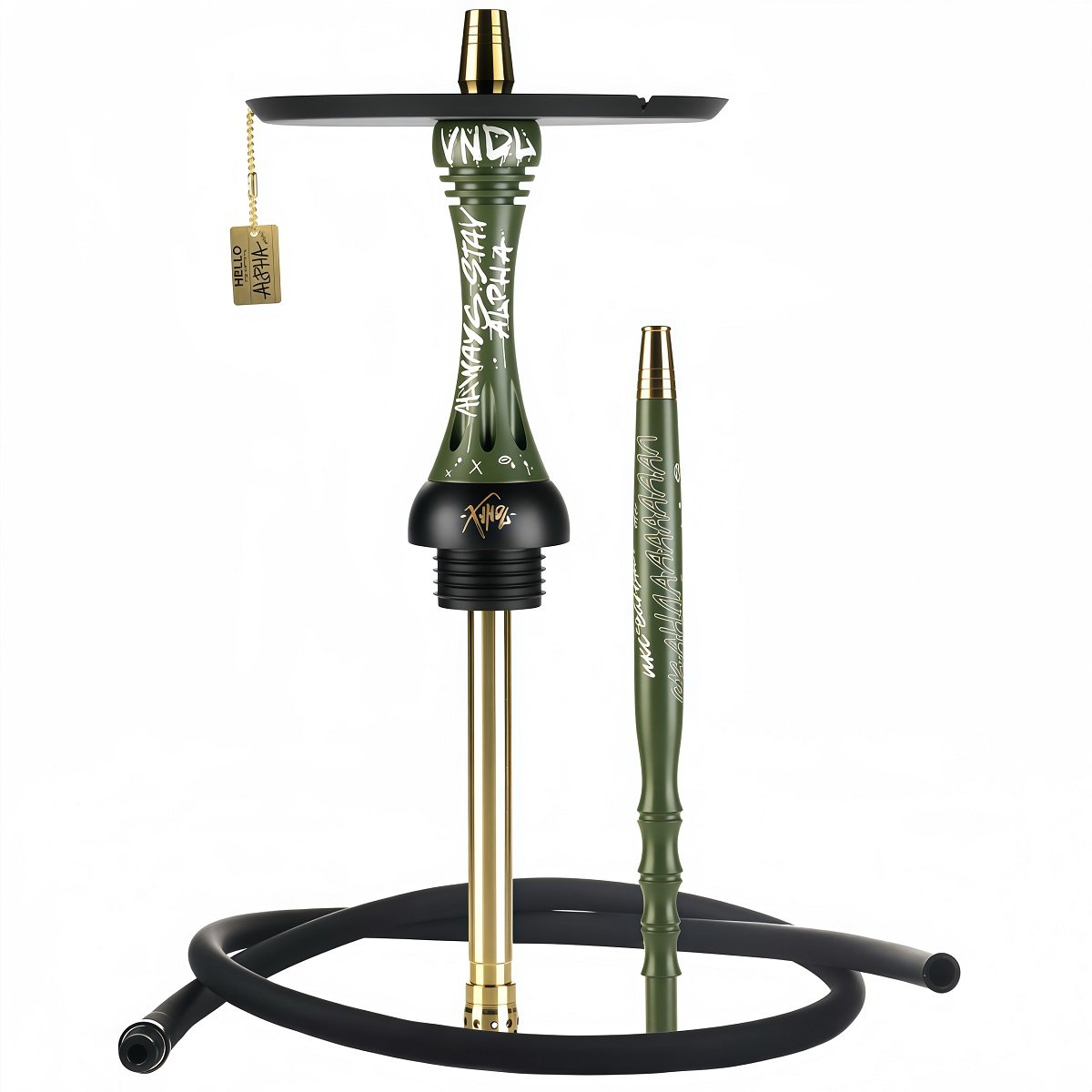 Narghilea Alpha Model X VNDL Olive (fără vas)
