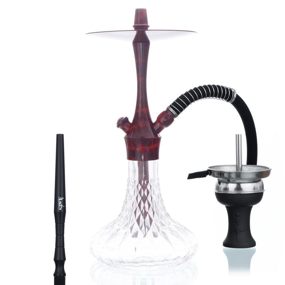 Narghilea Aladin Alux 380 – Red & Black 38 cm