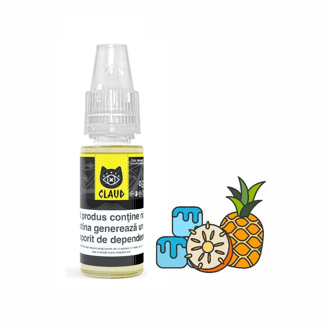 Lichid pentru țigări electronice Claud Pineapple Ice 10ml