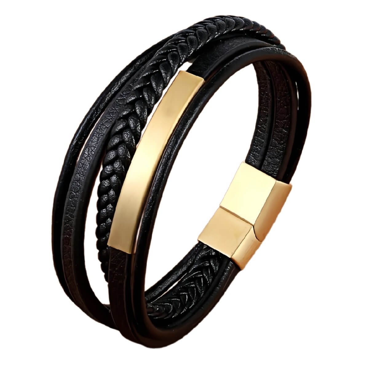 Brățară din piele Gold XQNI BR15