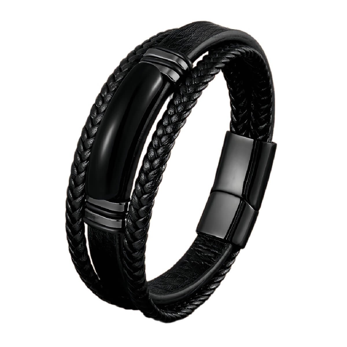 Brățară din piele Dark Stone XQNI BR38