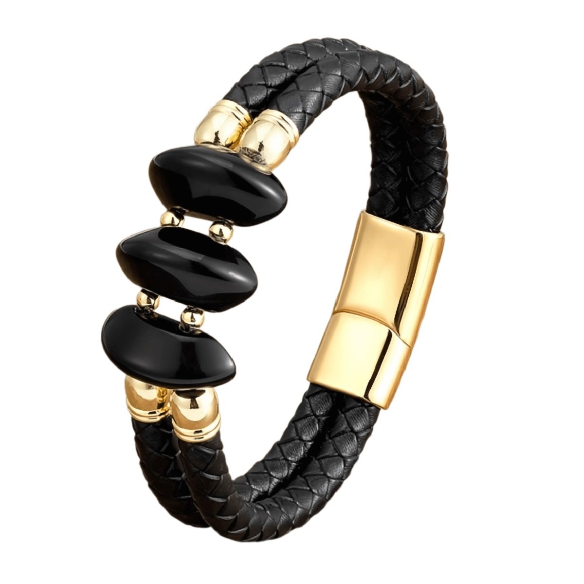 Brățară din piele Black Gold XQNI BR45