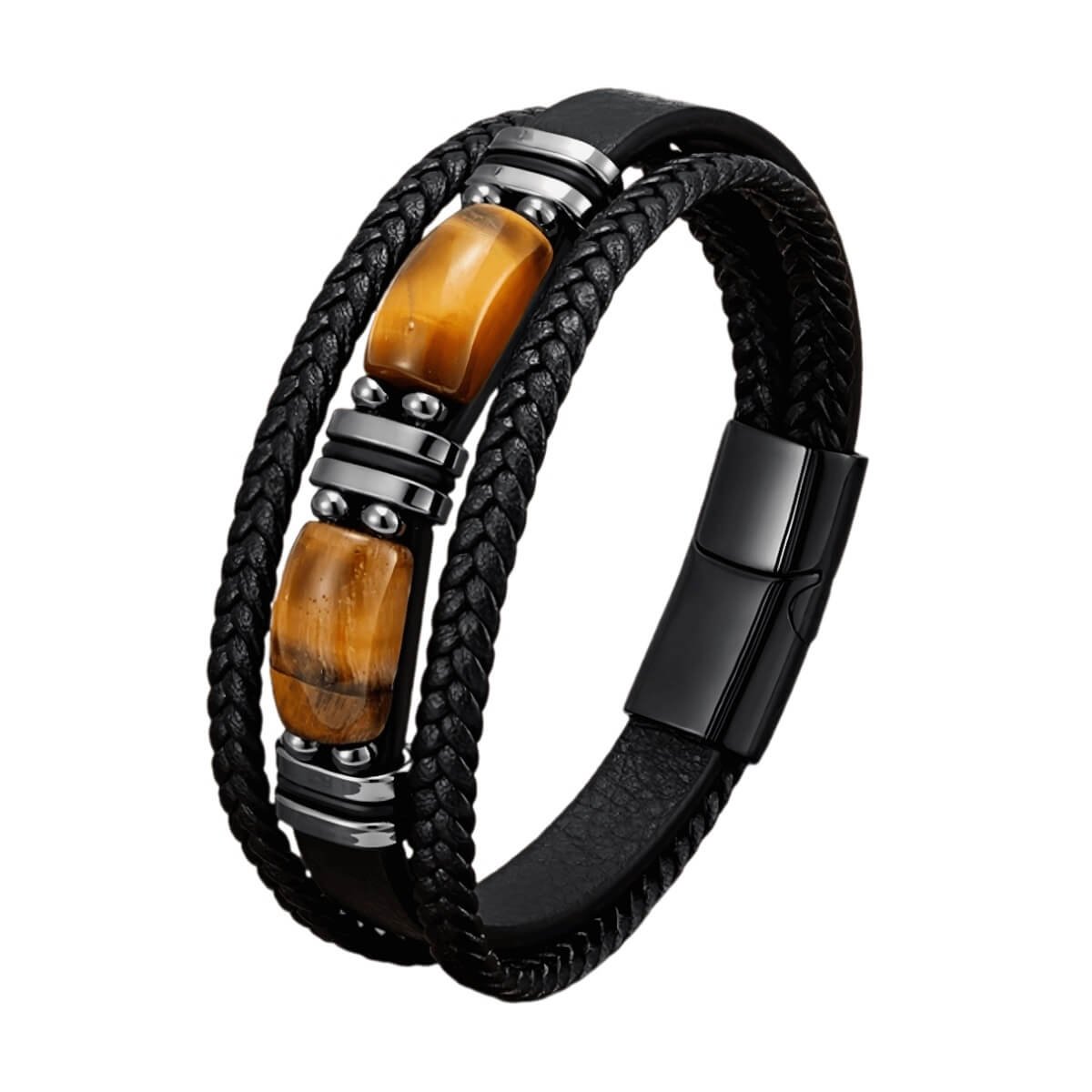 Brățară din piele Tiger Eye XQNI BR46