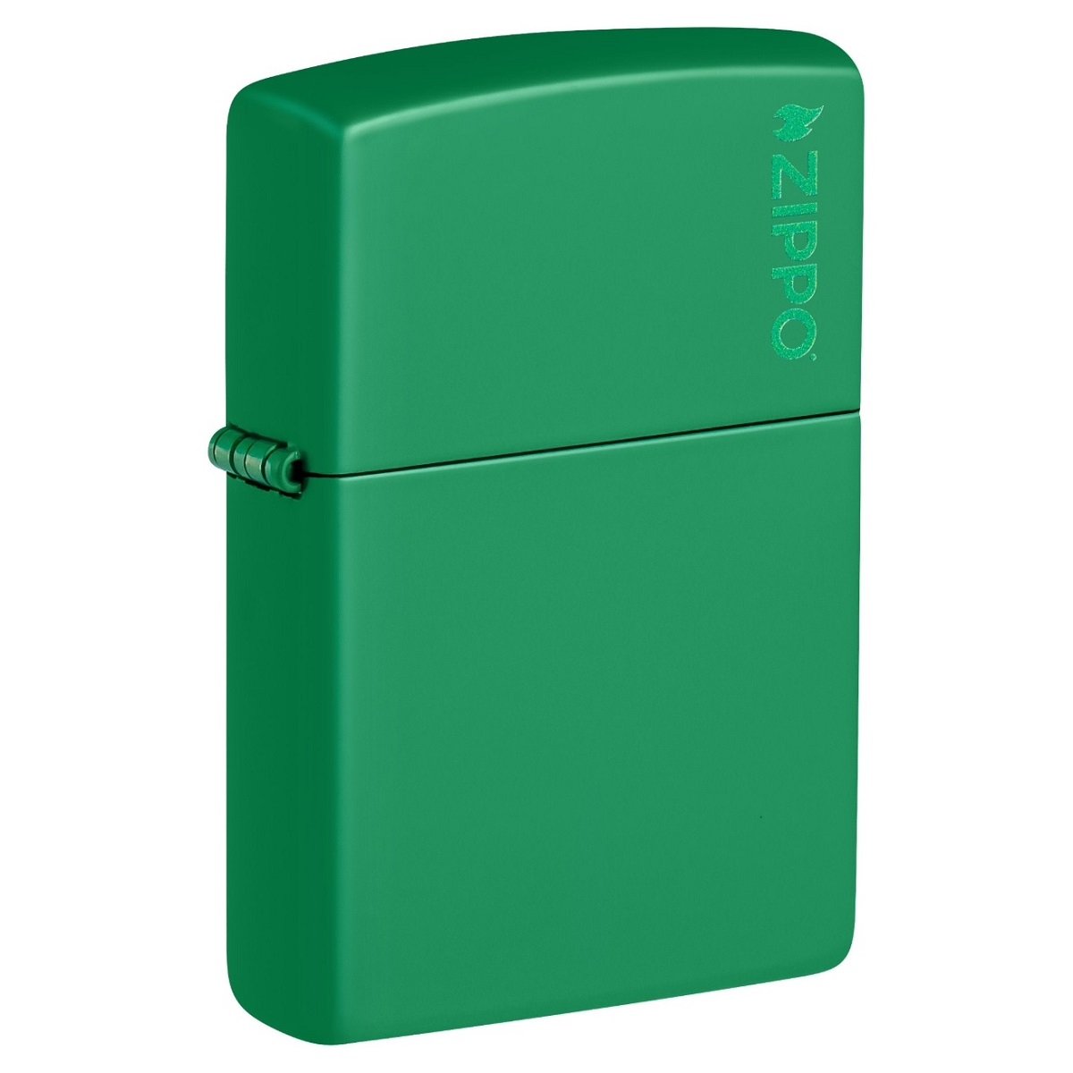 48629ZL Classic Grass Green Matte Zippo Logo