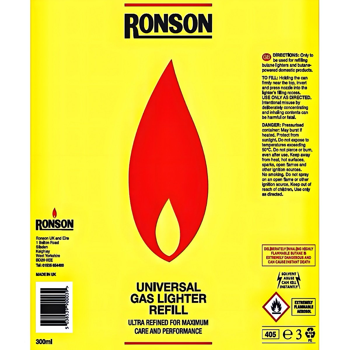 Gaz pentru brichete Ronson 300ml