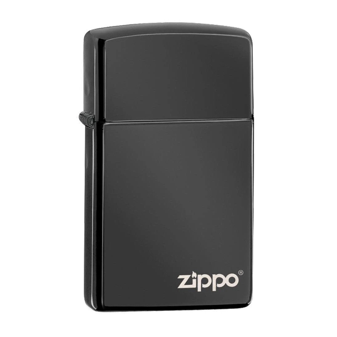 28123ZL Slim High Polish Black Zippo Logo