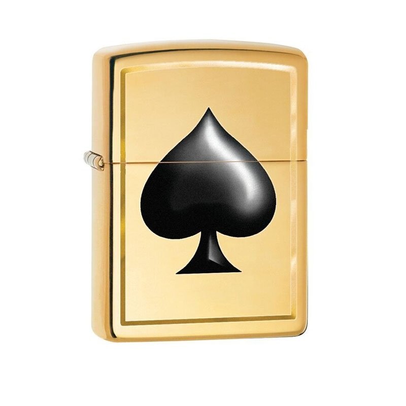 Zippo Spade Polished Brass 29094