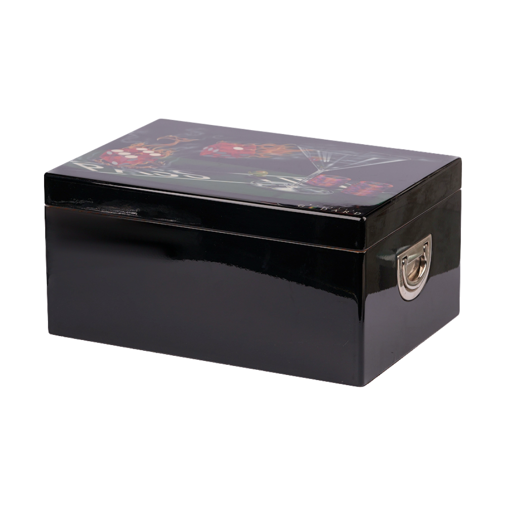 Humidor negru de cedru