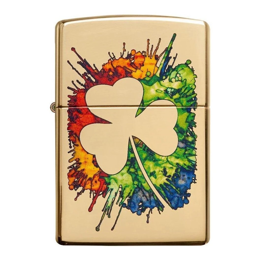 49125 254B Zippo Graffiti Clover Design