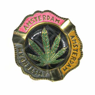 Amsterdam | Leaf Metal Ashtray Mixed colors with leaf Logo