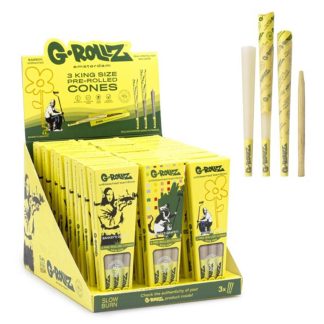 Conuri pre-rulate G-ROLLZ | Banksy's Graffiti - Bamboo Unbleached - 3 KS Cones