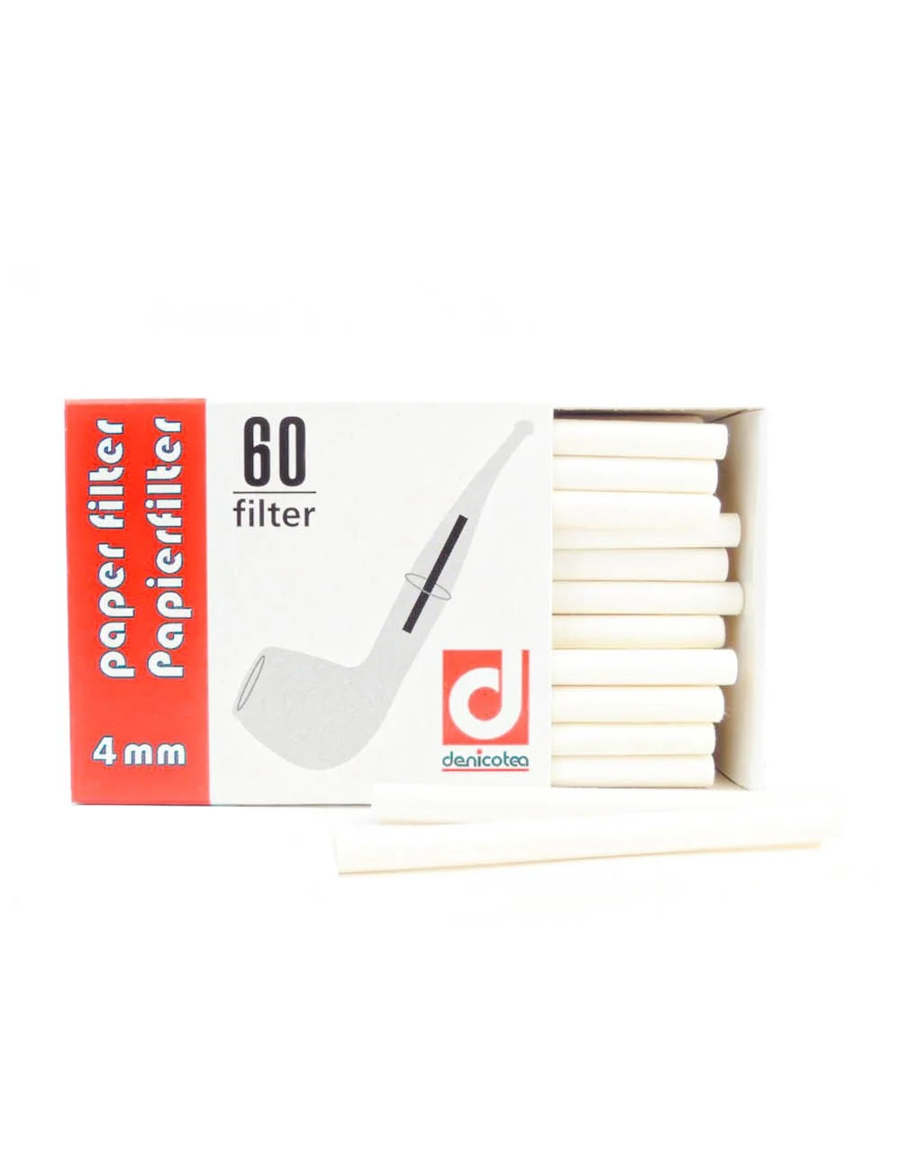 Filtru pentru țevi Denicotea 4 mm (60 buc.)