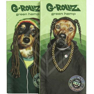 G-ROLLZ | 'Reggae Rap' - Organic Green Hemp - 50 KS Papers + Tips & Tray