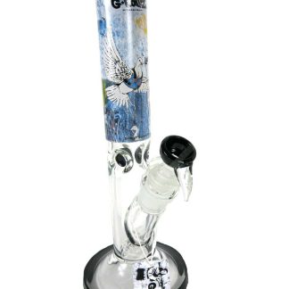 G-Rollz | Banksy's 'Bulletproof Dove' - Straight Bong White 1