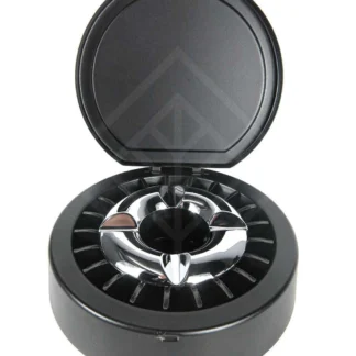 Scrumiera Coney with insert and lid black matte 13cm