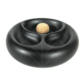 Scrumiera Pipe ceramic black/matt 2 rests