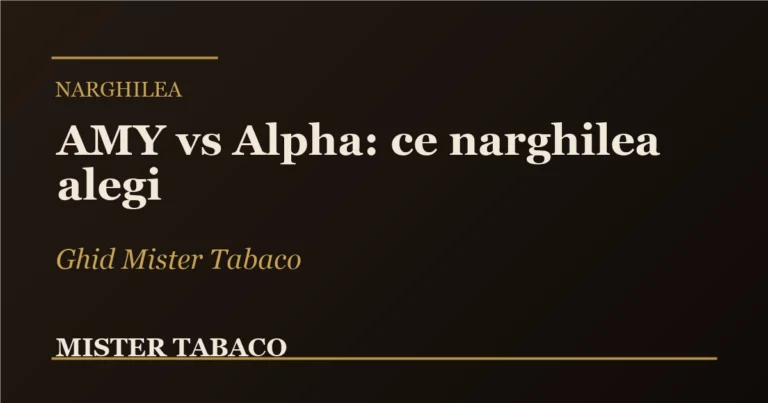 AMY vs Alpha: cum alegi o narghilea